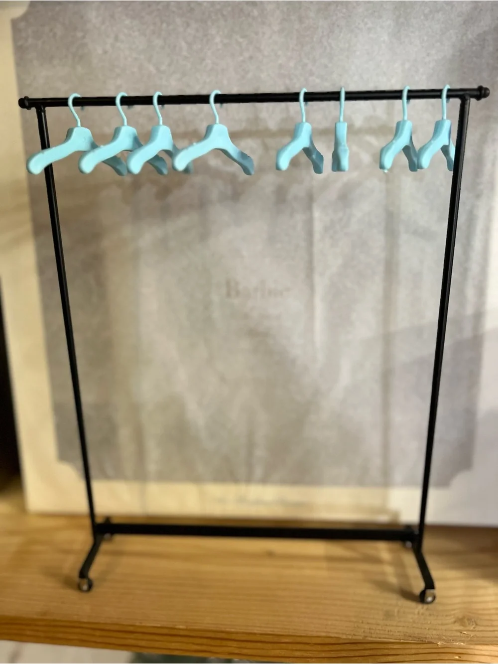 Mattel Light Blue Kids Doll Hanger Set